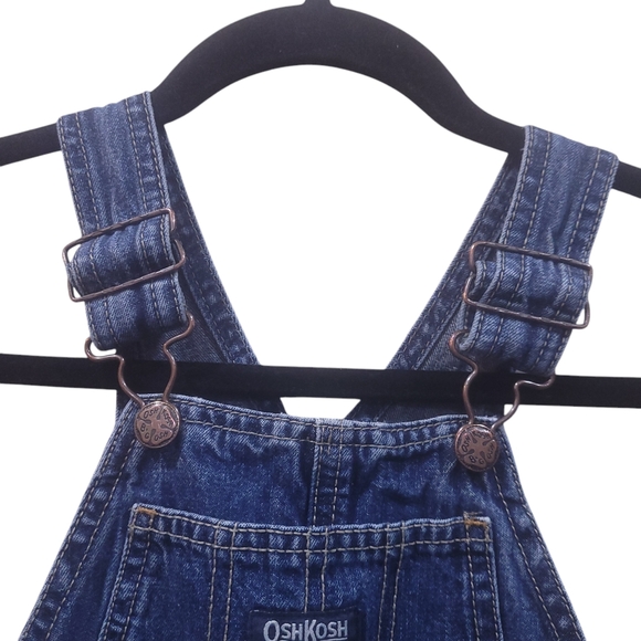 Vintage Osh Kosh B'gosh Vestbak Blue Denim Overalls Toddler Size 2T Excellent - Picture 2 of 11